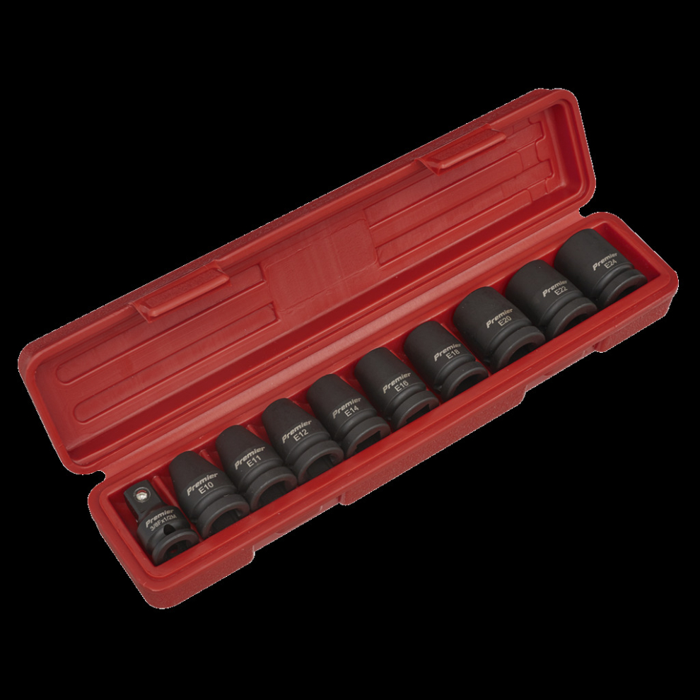 Impact TRX-Star* Female Socket Set 10pc 1/2"Sq Drive