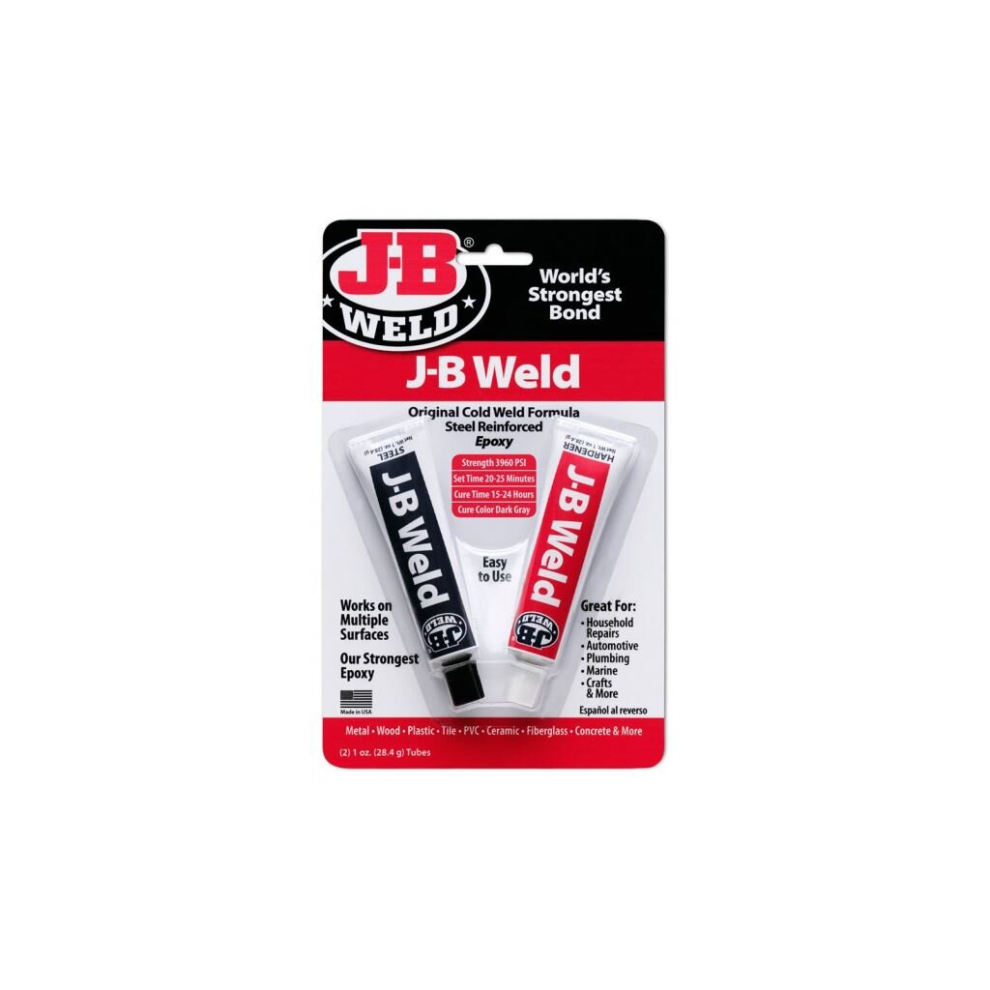 J-B Weld Original 2 Part Steel Reinforced Epoxy Blister Pack