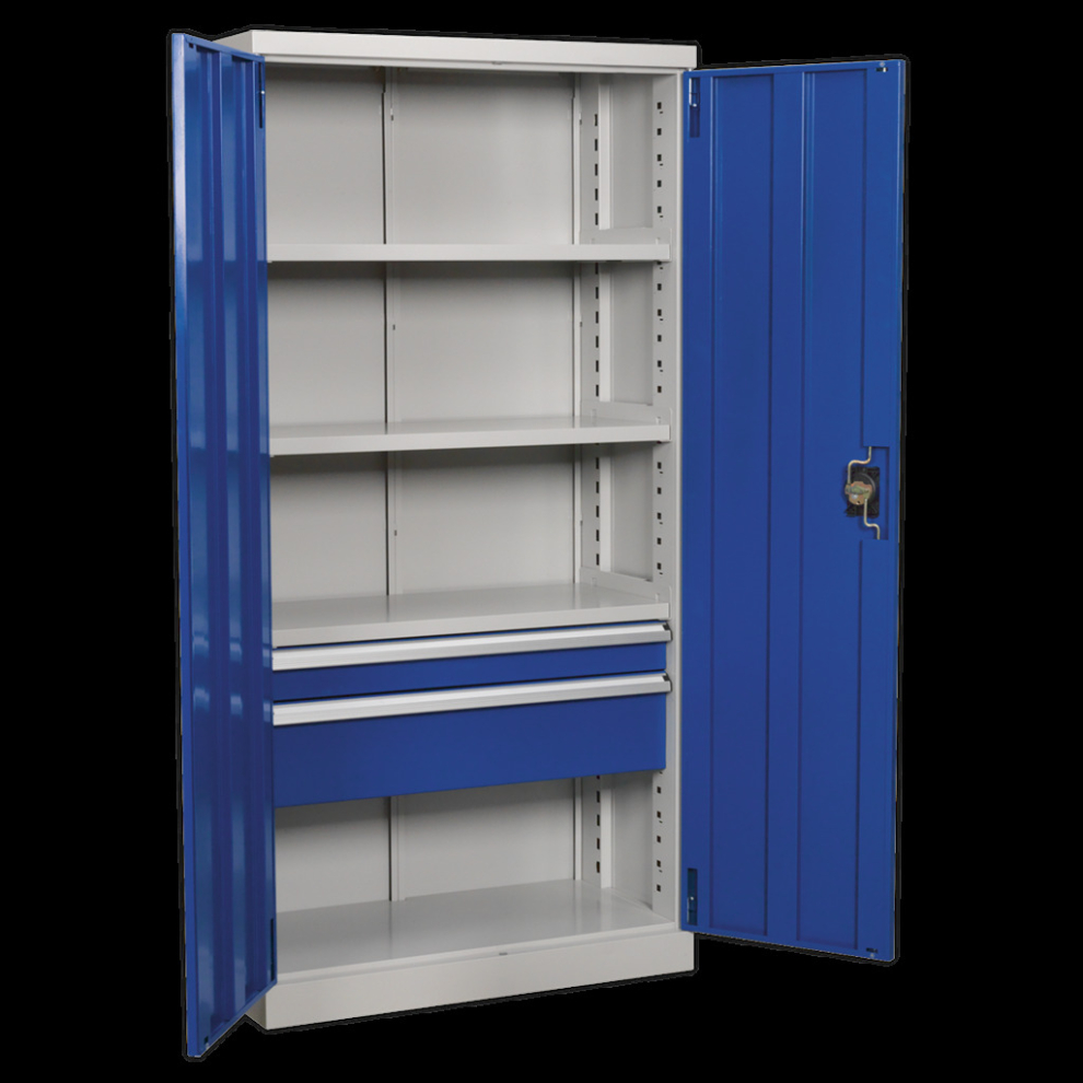 Industrial Cabinet 2 Drawer 3 Shelf 1800mm