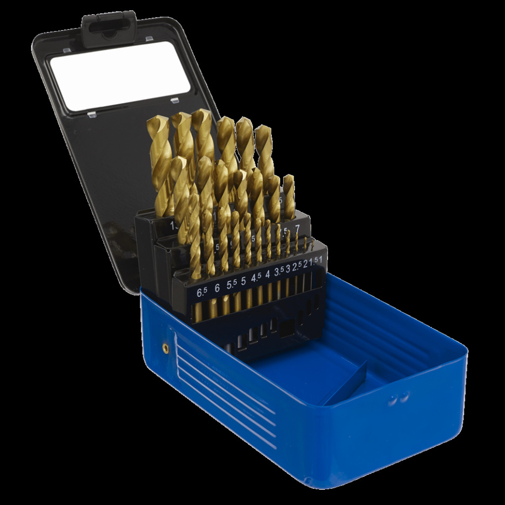Sealey Hss Fully Ground Drill Bit Set 25Pc Din 338 Metric