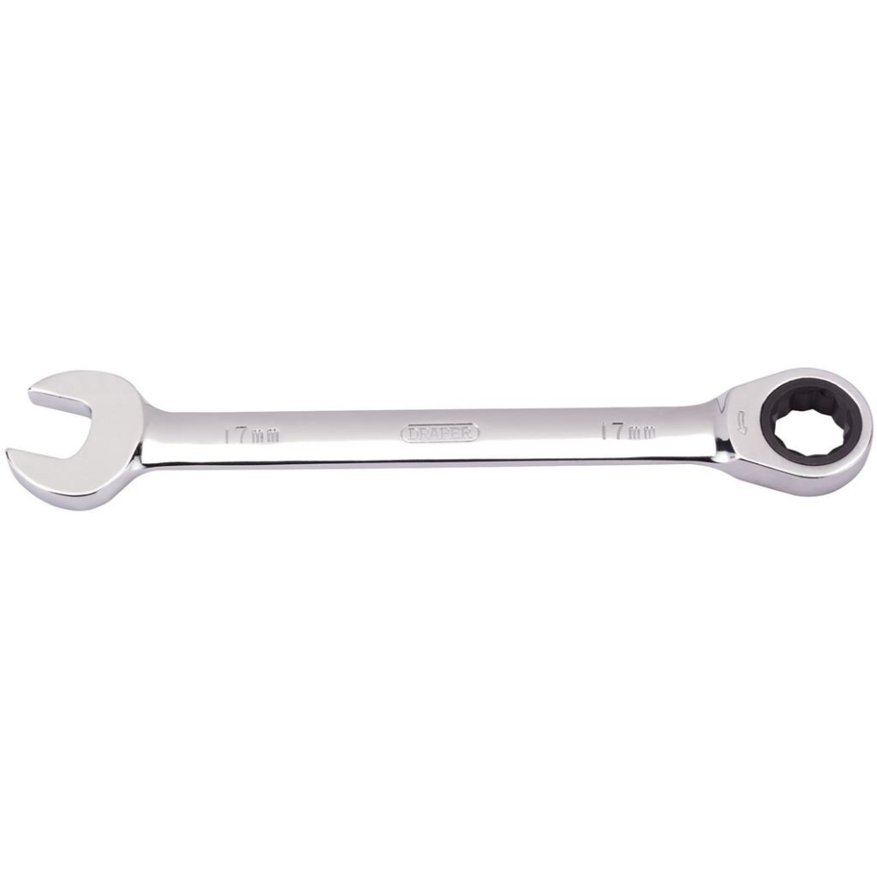 Draper Metric Ratcheting Combination Spanner, 17Mm