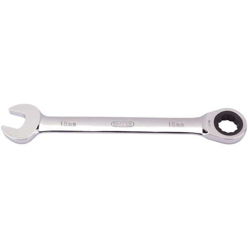 Draper Metric Ratcheting Combination Spanner, 18mm