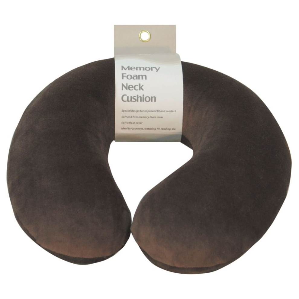 Memory Foam Neck Cushion Brown