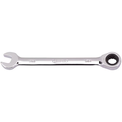 Draper Metric Ratcheting Combination Spanner, 9mm