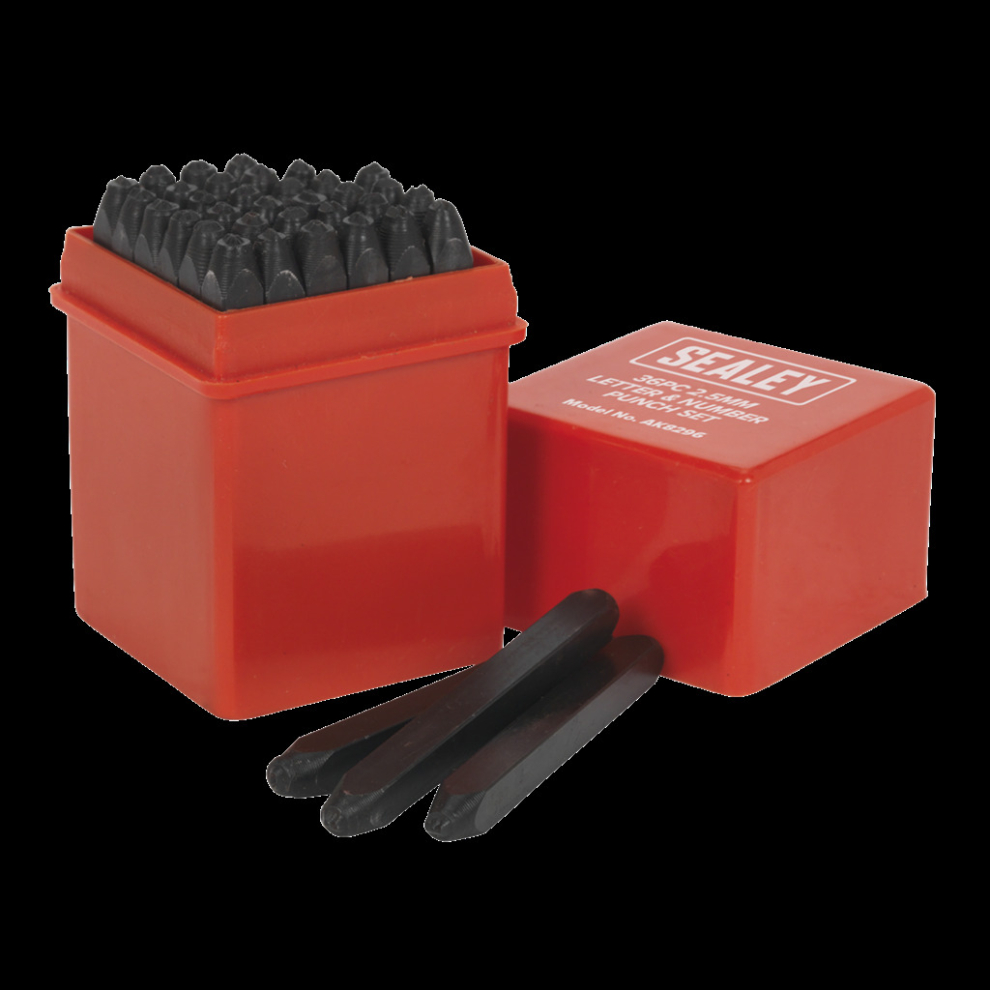 Letter & Number Punch Set 36pc 2.5mm 