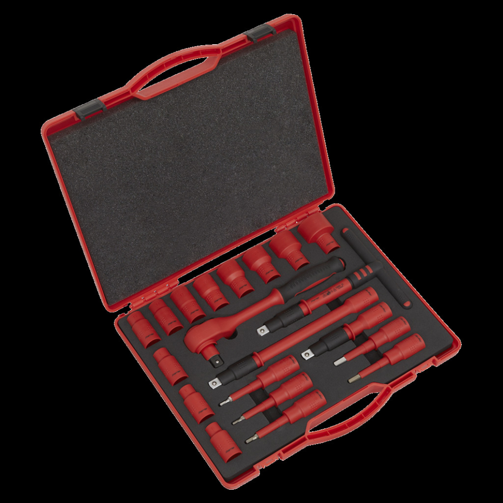 Insulated Socket Set 20pc 1/2"Sq Drive WallDrive® VDE Approved