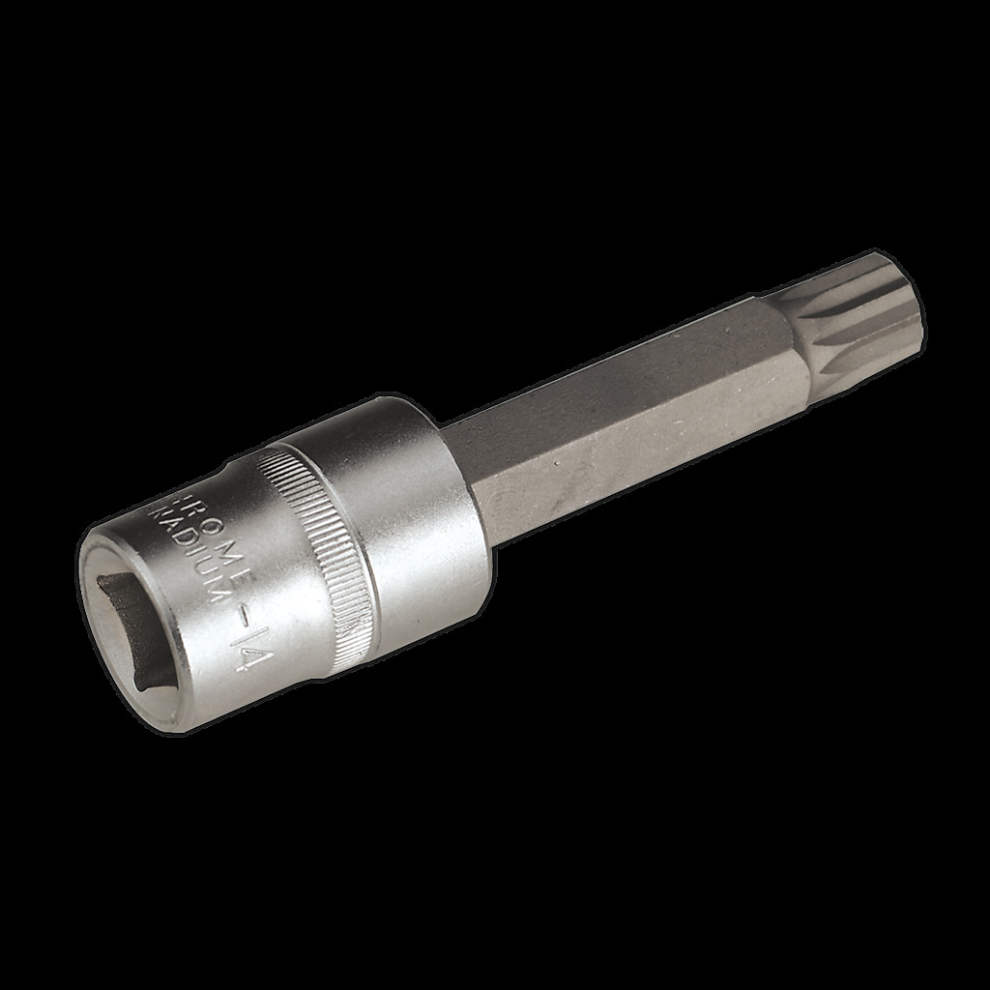 Sealey Spline Socket Bit M14 Long 1/2"Sq Drive Size 1