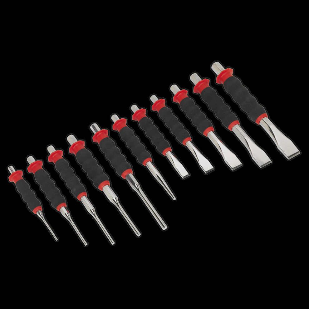Sheathed Punch & Chisel Set 11pc