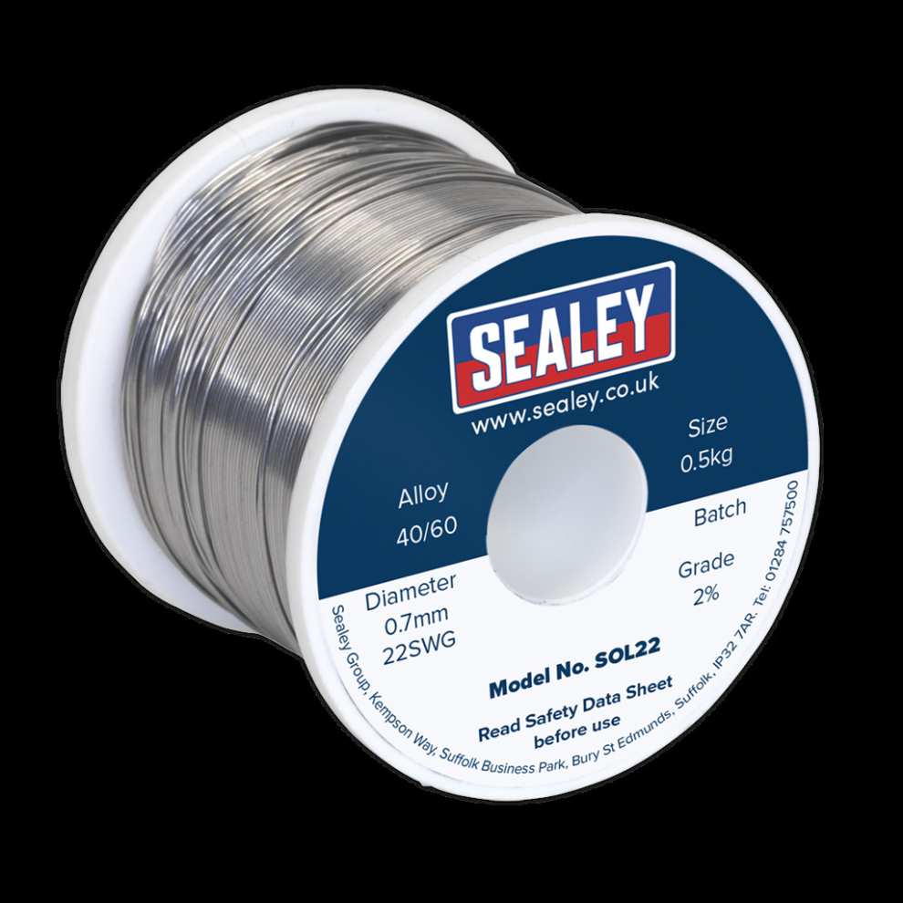 Solder Wire Quick Flow 2% 0.7mm/22SWG 40/60.5kg Reel