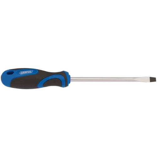 Draper Soft Grip Plain Slot Screwdriver, 6.0 x 150mm