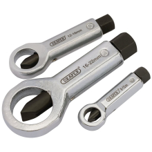 NC922 Nut Splitter Set 9-22mm (3-Piece) - Safe Removal of Corroded Nuts, Drop-Forged Steel Body, Chrome Moly Pin