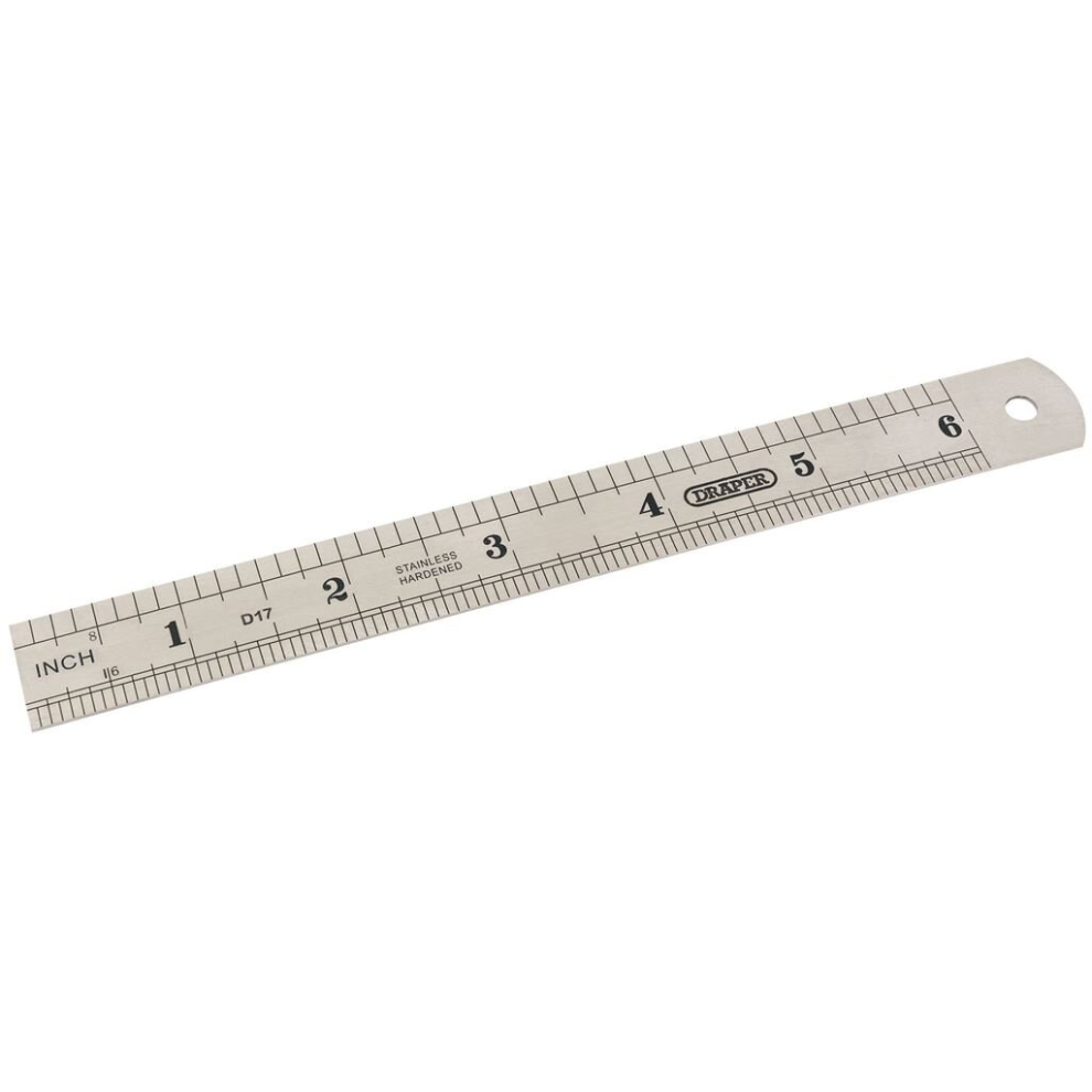 Draper Steel Rule, 150Mm/6""