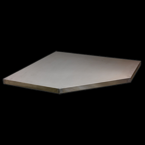 Sealey Stainless Steel Worktop for Modular Corner Cabinet 865mm