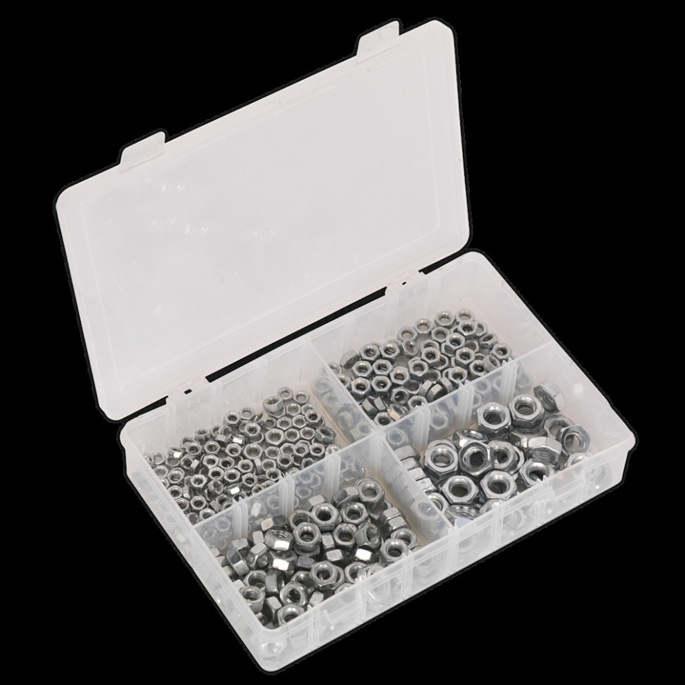 Steel Nut Assortment 370pc M5-M10 Metric