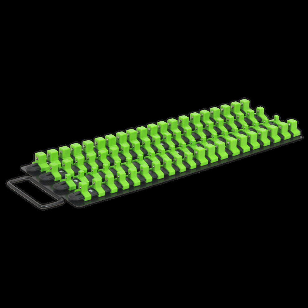 Socket Rail Tray 1/4", 3/8" & 1/2"Sq Drive - Hi-Vis Green