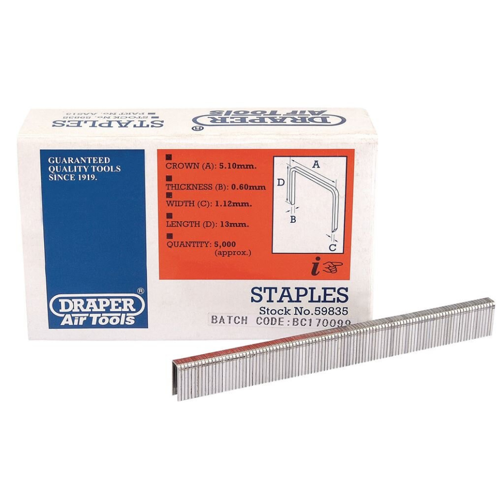 Draper Staples, 13Mm (5000)