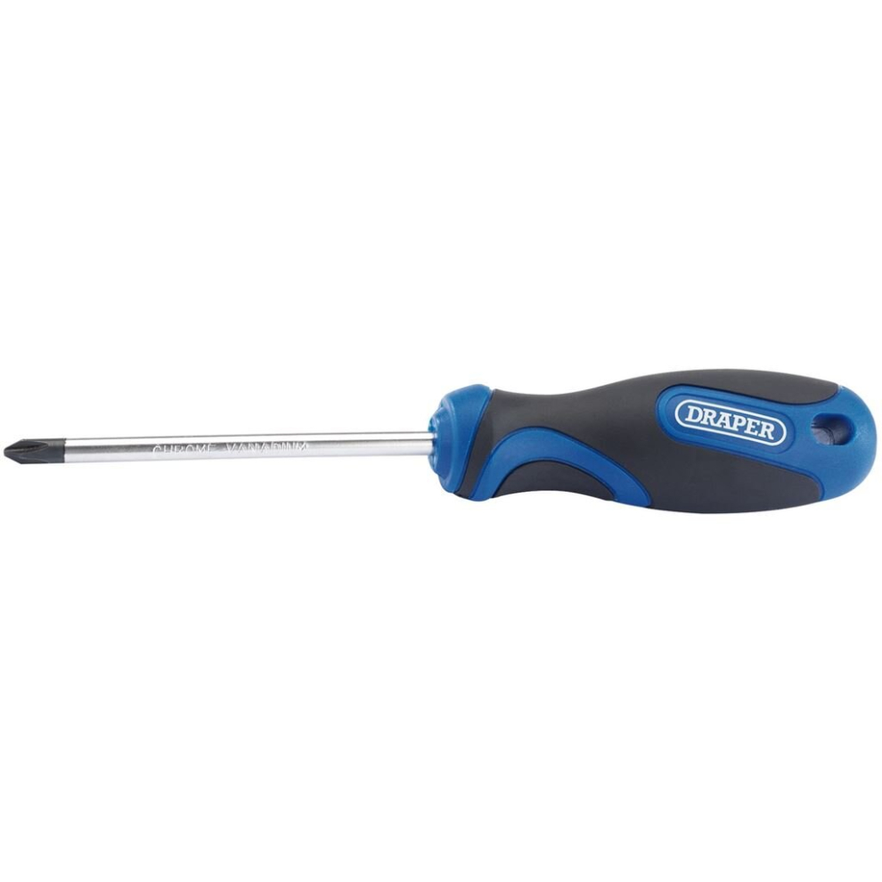 Draper Soft Grip Cross Slot Screwdriver, No.2 X 100Mm