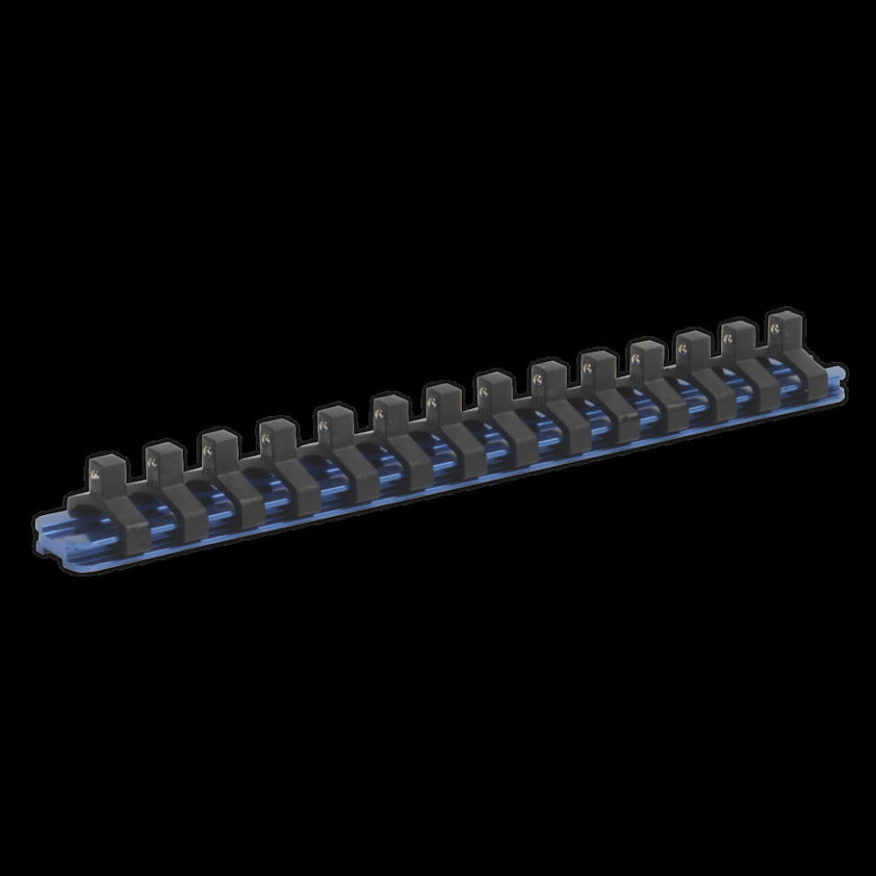 Socket Retaining Rail with 14 Clips Aluminium 1/4"Sq Drive