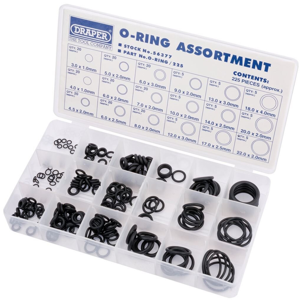 O-Ring Assortment (225 Piece)