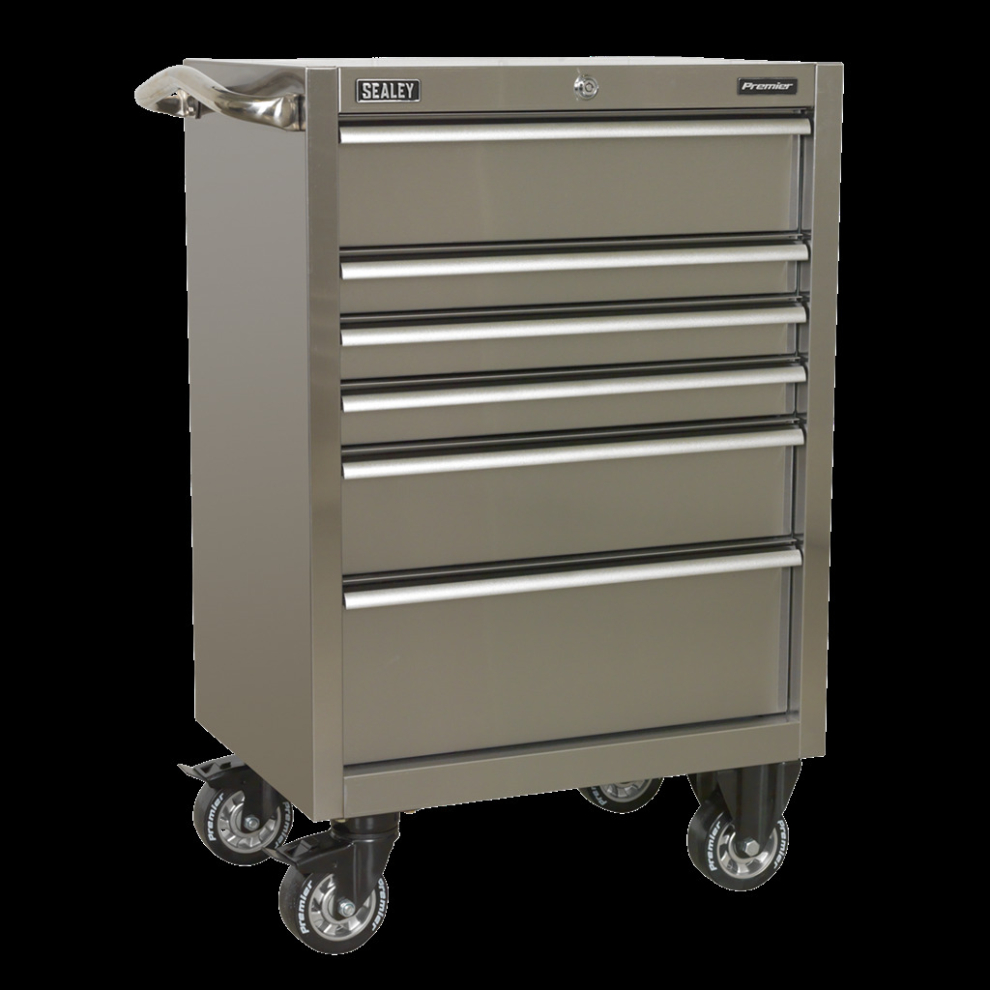 Rollcab 6 Drawer 675mm Stainless Steel Heavy-Duty