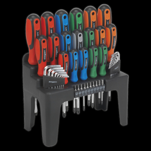 Sealey Screwdriver, Hex Key & Bit Set 44pc