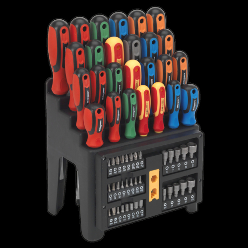Sealey Screwdriver, Bit & Nut Driver Set 61pc