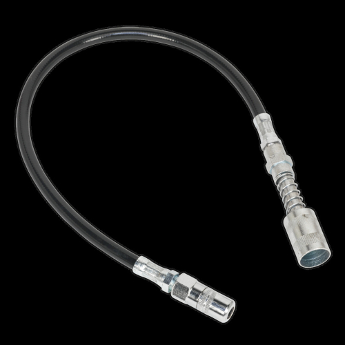 Sealey Rubber Delivery Hose with 4-Jaw Connector Flexible 450mm Quick Release Coupling