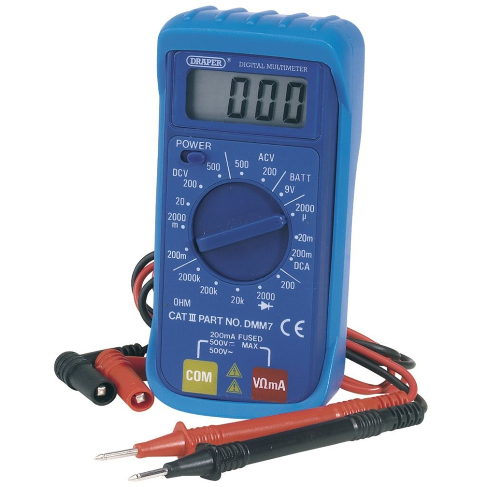 Pocket Digital Multimeter, 500V, AC/DC