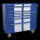 Sealey Rollcab 6 Drawer Wide Retro Style - Blue with White Stripes 1