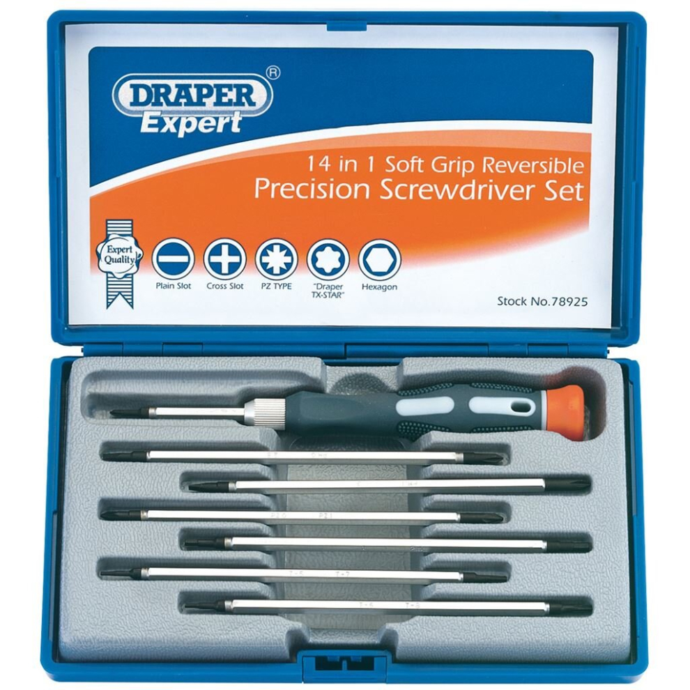 Reversible Precision Screwdriver Set (8 Piece)