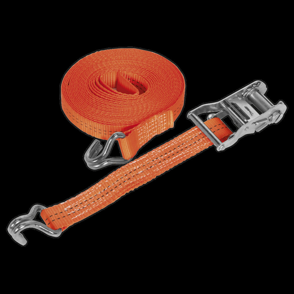 Sealey Ratchet Strap 35Mm X 6M Polyester Webbing 2000Kg Breaking Strength