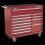 Sealey Rollcab 12 Drawer with Ball-Bearing Slides Heavy-Duty - Red 1