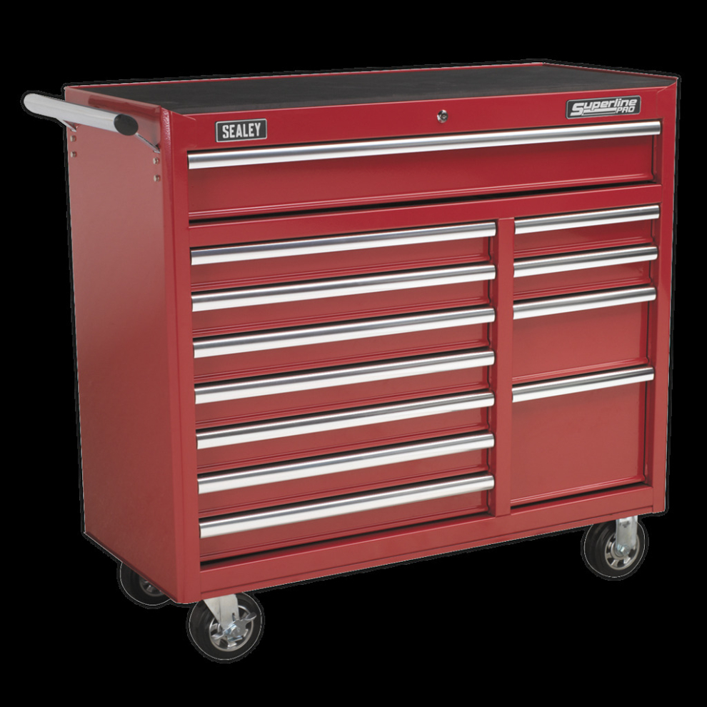 Rollcab 12 Drawer with Ball-Bearing Slides Heavy-Duty - Red