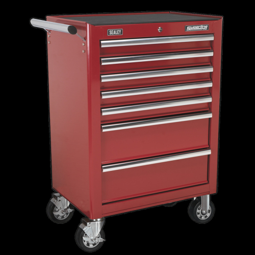 Sealey Rollcab 7 Drawer with Ball-Bearing Slides - Red