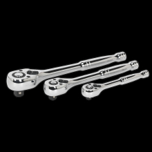 Ratchet Wrench Set 3pc Pear-Head Flip Reverse
