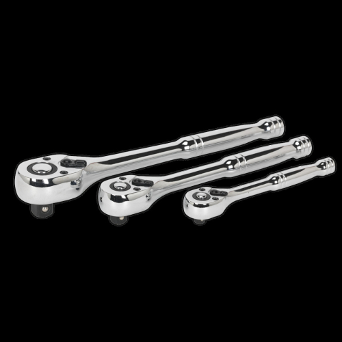 Sealey Ratchet Wrench Set 3pc Pear-Head Flip Reverse