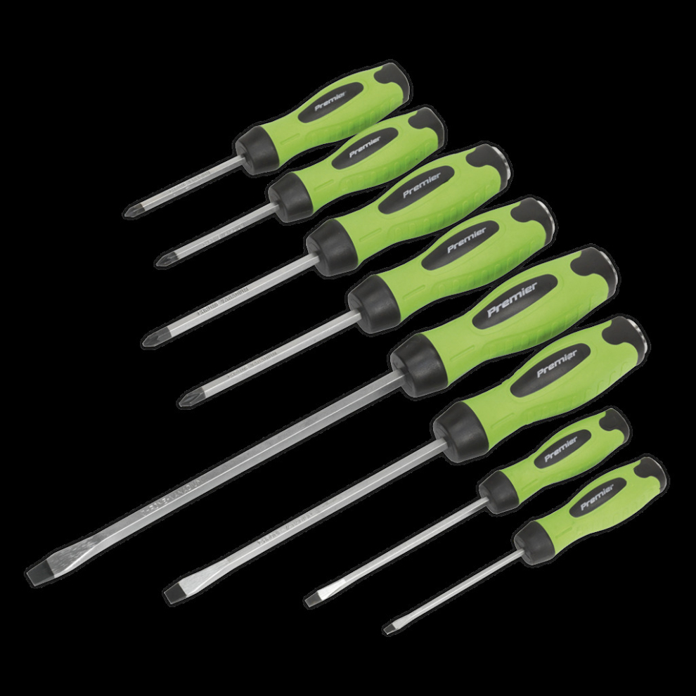 Screwdriver Set 8Pc Hammer-Thru Hi-Vis Green 5051747969407