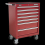 Sealey Rollcab 7 Drawer with Ball-Bearing Slides - Red 1