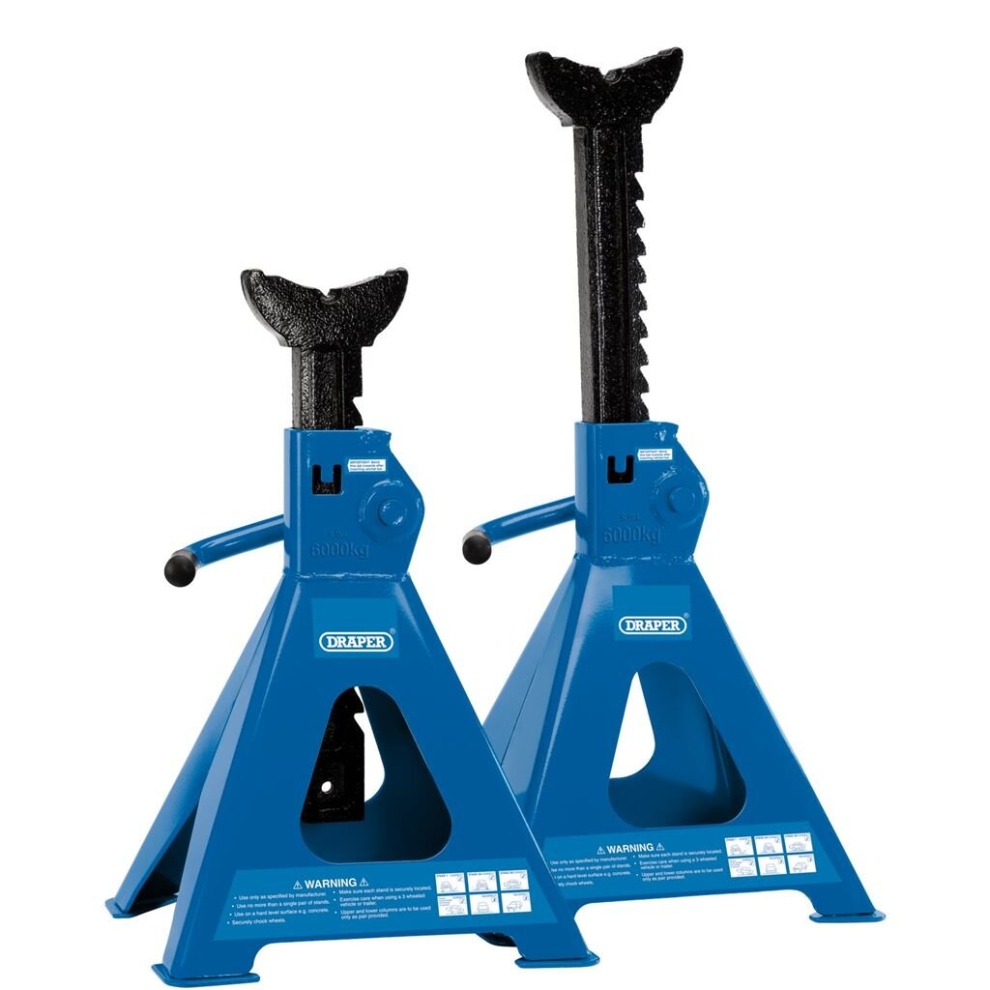 Draper Ratcheting Axle Stands, 6 Tonne (Pair)