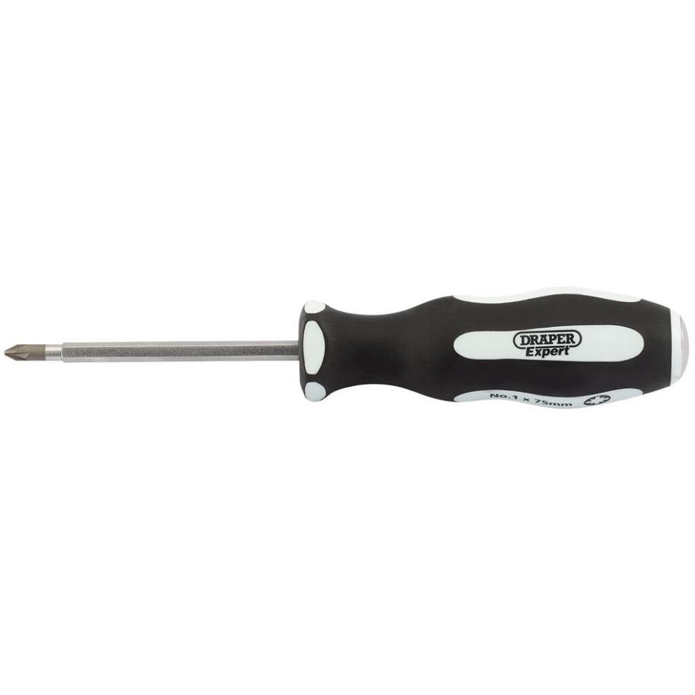 Pound Thru' PZ TYPE Soft Grip Screwdriver, No.1 x 75mm