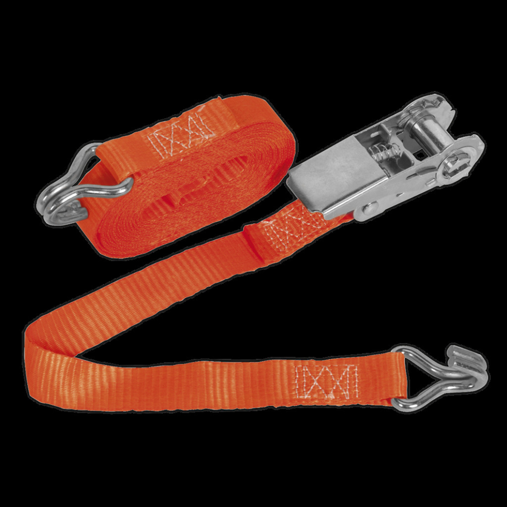 Sealey Ratchet Strap 25Mm X 4.5M Polyester Webbing 800Kg Breaking Strength
