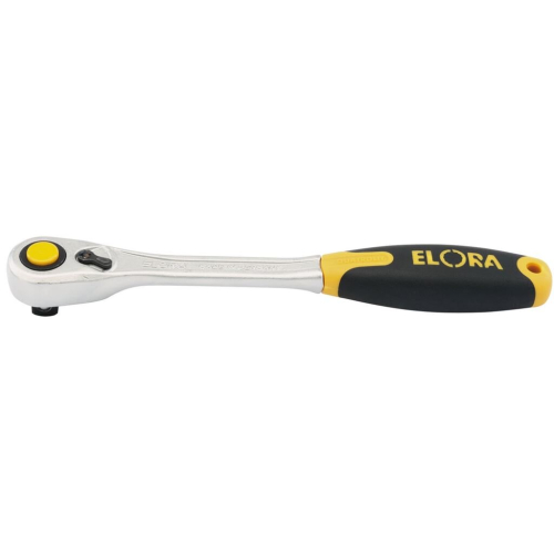 Elora Elora Fine Tooth Quick Release Soft Grip Reversible Ratchet, 1/2"" Sq. Dr., 270mm