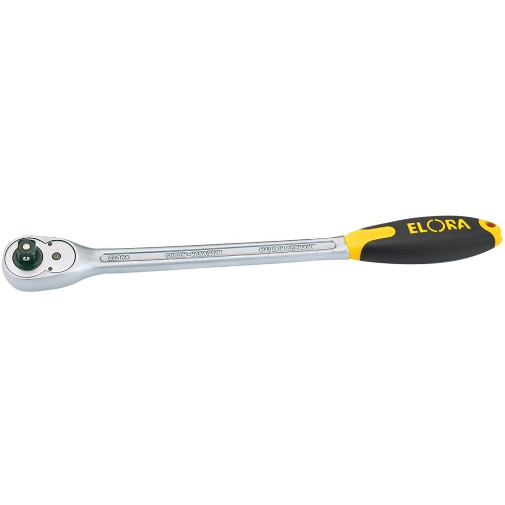 Elora Quick Release Soft Grip Reversible Ratchet, 1/2"" Sq. Dr., 375mm