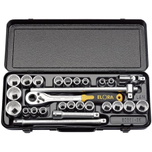 Elora Metric and Imperial Socket Set, 1/2"" Sq. Dr. (28 Piece)