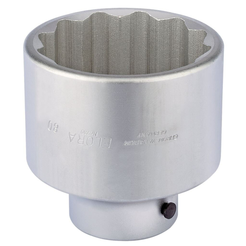 Elora Elora Bi-Hexagon Socket, 1"" Sq. Dr., 80mm
