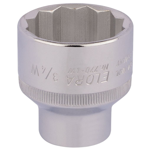 Elora Elora Whitworth Bi-Hexagon Socket, 1/2"" Sq. Dr., 3/4""
