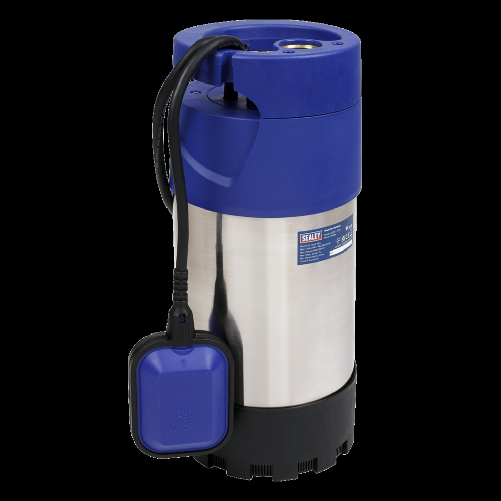 Sealey Submersible Stainless Water Pump Automatic 92L/Min 40M Head 230V