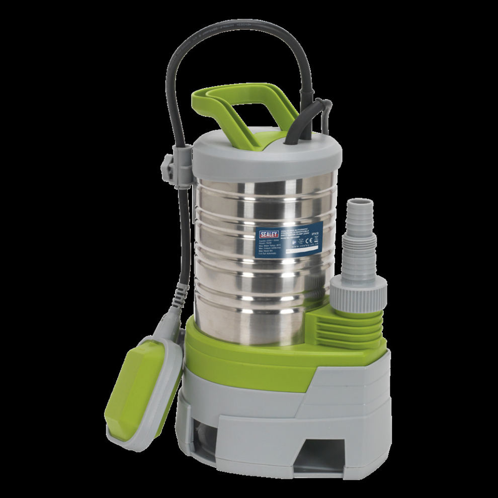 Sealey Submersible Stainless Water Pump Automatic Dirty Water 225L/Min 230V