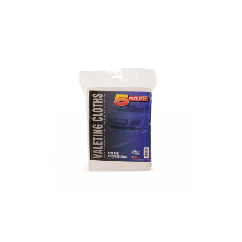 Supersoft Polishing & Valeting Cotton Cloths - 5 Piece Pack 5021121669155
