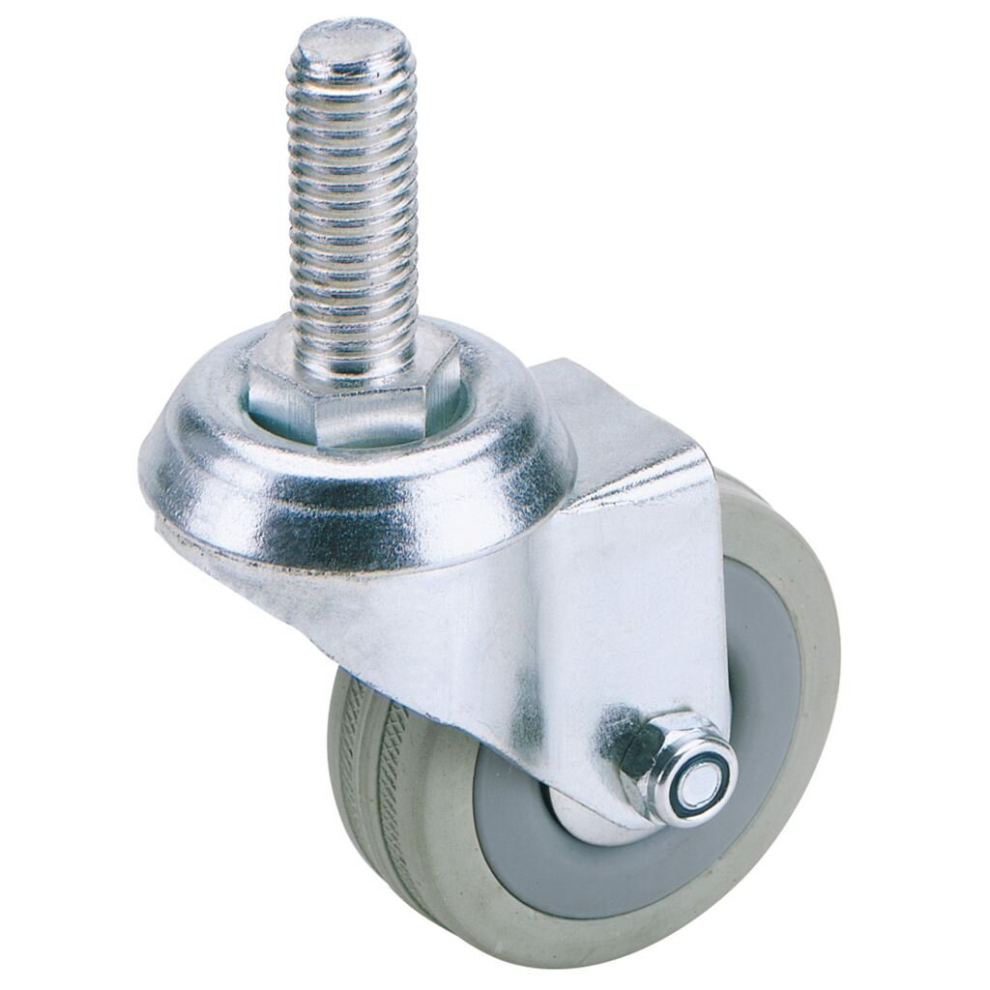 Draper Swivel Bolt Fixing Rubber Castor, 100Mm Diameter, S.w.l. 80Kg